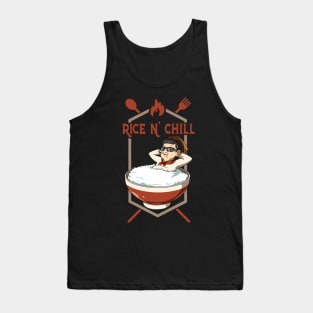 Rice Asian Food Funny Foodie Secret Chinese Korean Tank Top